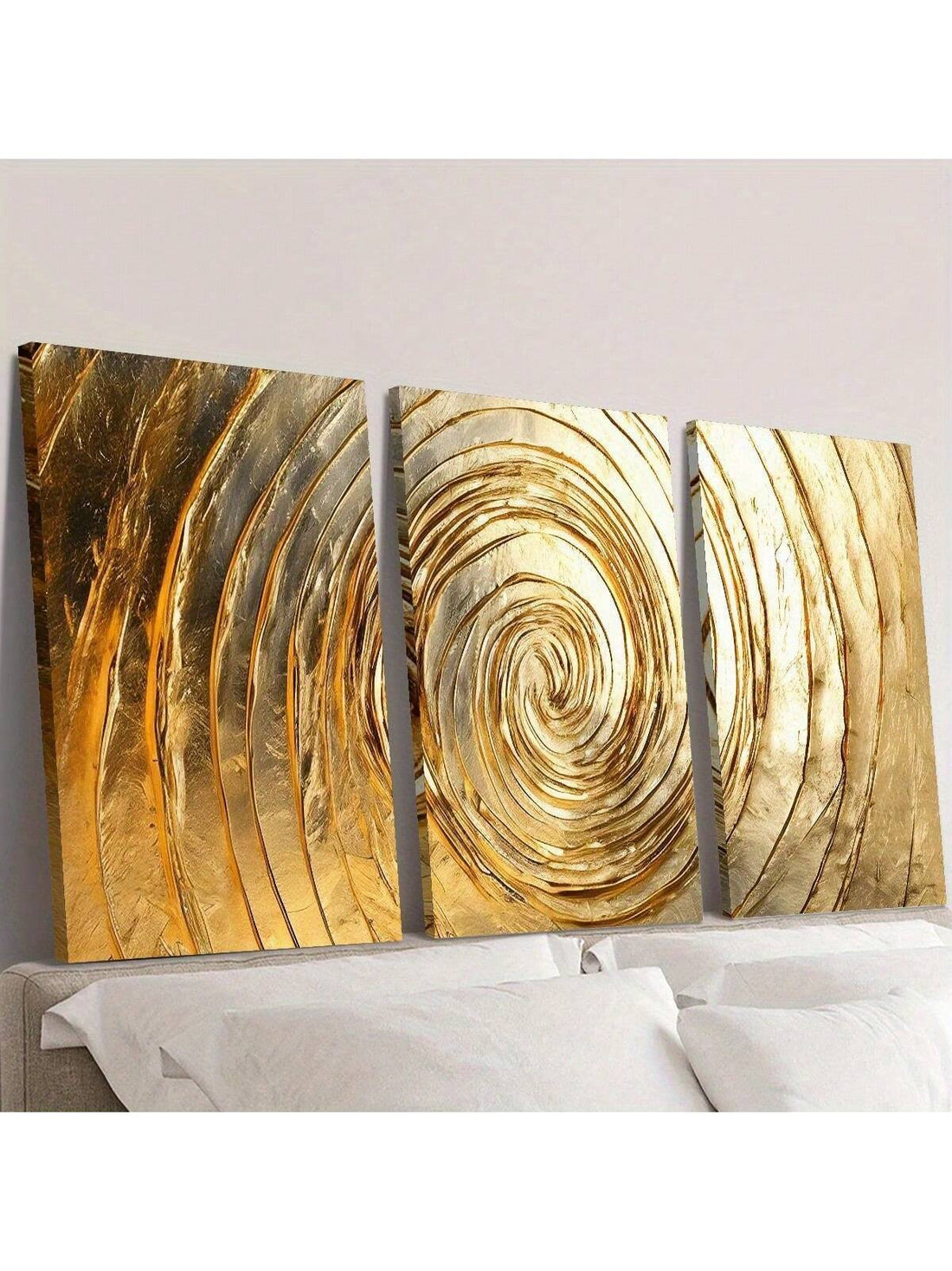 Brighten up your space with this dazzling 3-piece golden geometric canvas set! Each panel brings modern flair and a wink of glam, perfect for adding a splash of sparkle to your walls. Mix and match geometry with style and watch your room transform into an artful playground where sleek design meets golden charm. Let your walls do the talking!