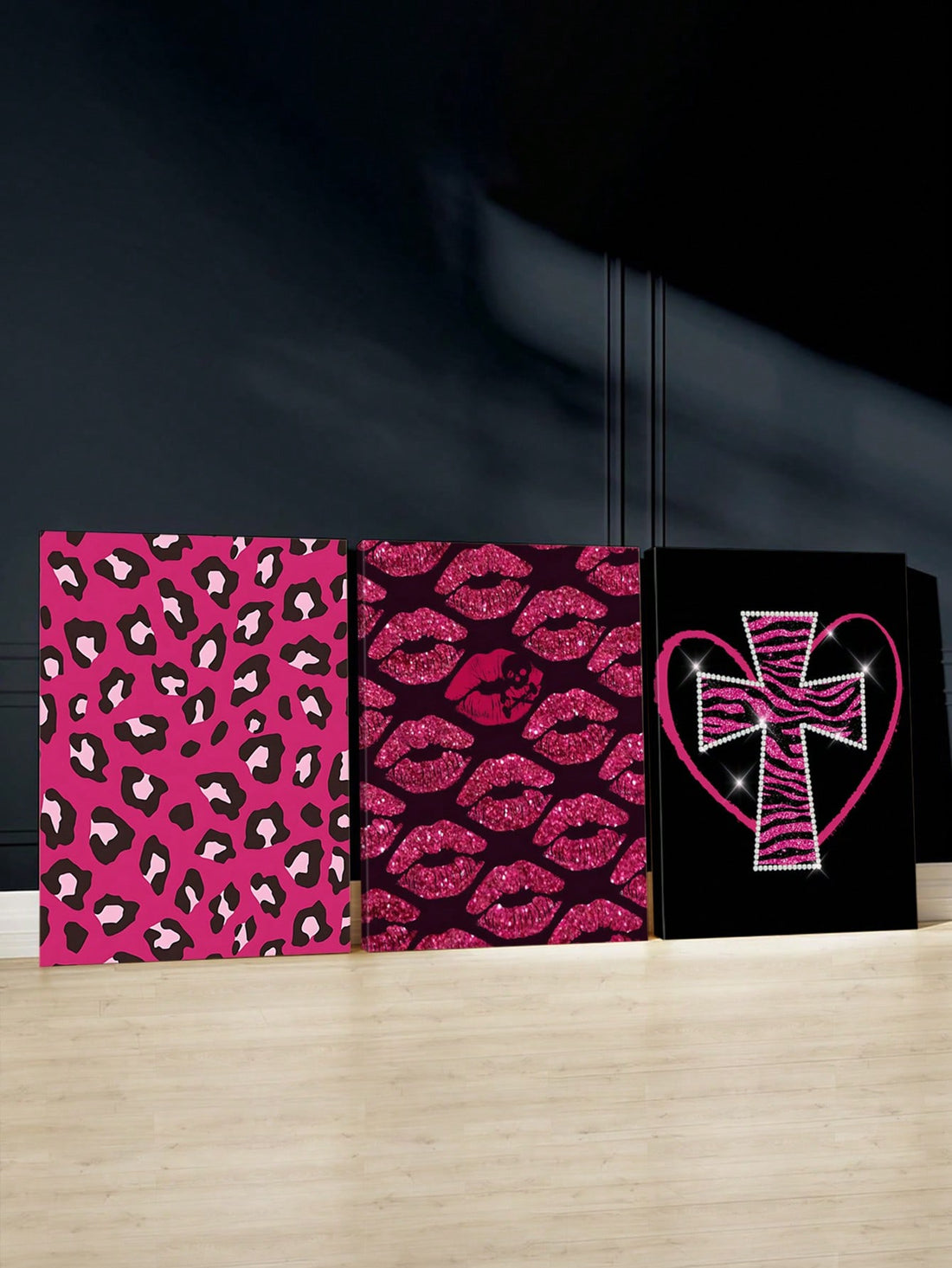 Add a splash of fun and flair to your space with this Glamorous Pink Zebra Canvas Art Set. Featuring bold glitter lips and striking zebra patterns, this wall decor instantly brightens any room with vibrant style. Perfect for those who love a playful yet chic vibe, it's a stylish way to showcase your unique personality and make your home pop.