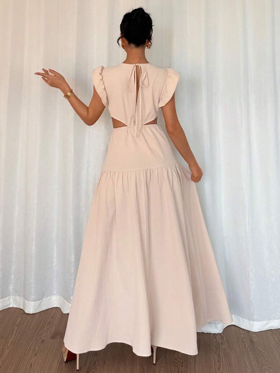Get ready to turn heads this summer with our playful Ruffled Waist V-Neck Vacation Dress. The short cap sleeves and slimming style make it perfect for any summer occasion. Dress it up or down, either way, you'll be the talk of the town! (No pun intended...or was it? 😉)