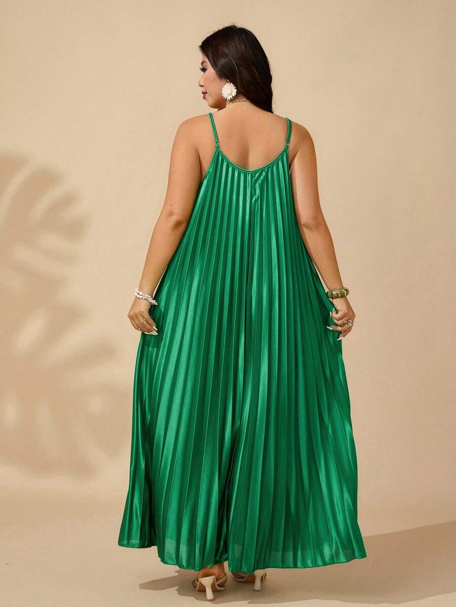 Step into summer with this Elegant Plus Size Summer Pleated Strap Dress! Its flowing pleats and solid color create a chic, breezy look perfect for sunny days and warm nights. The adjustable straps add a flirty touch while ensuring a comfy fit. Whether you're headed to a garden party or a casual brunch, this dress brings effortless style and playful charm to your wardrobe.