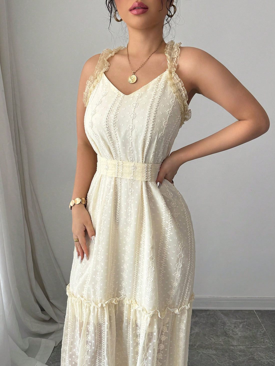 Escape to elegance with this stunning spaghetti strap vacation dress from Chiquease. Crafted from luxurious textured jacquard fabric, it features delicate straps and a flattering silhouette perfect for getaways, resort dinners, or any occasion calling for a touch of sophistication. The intricate jacquard weave adds visual interest and dimension, while the lightweight construction keeps you comfortable in warm weather. Whether you're sipping cocktails by the pool or exploring charming coastal towns, this dre