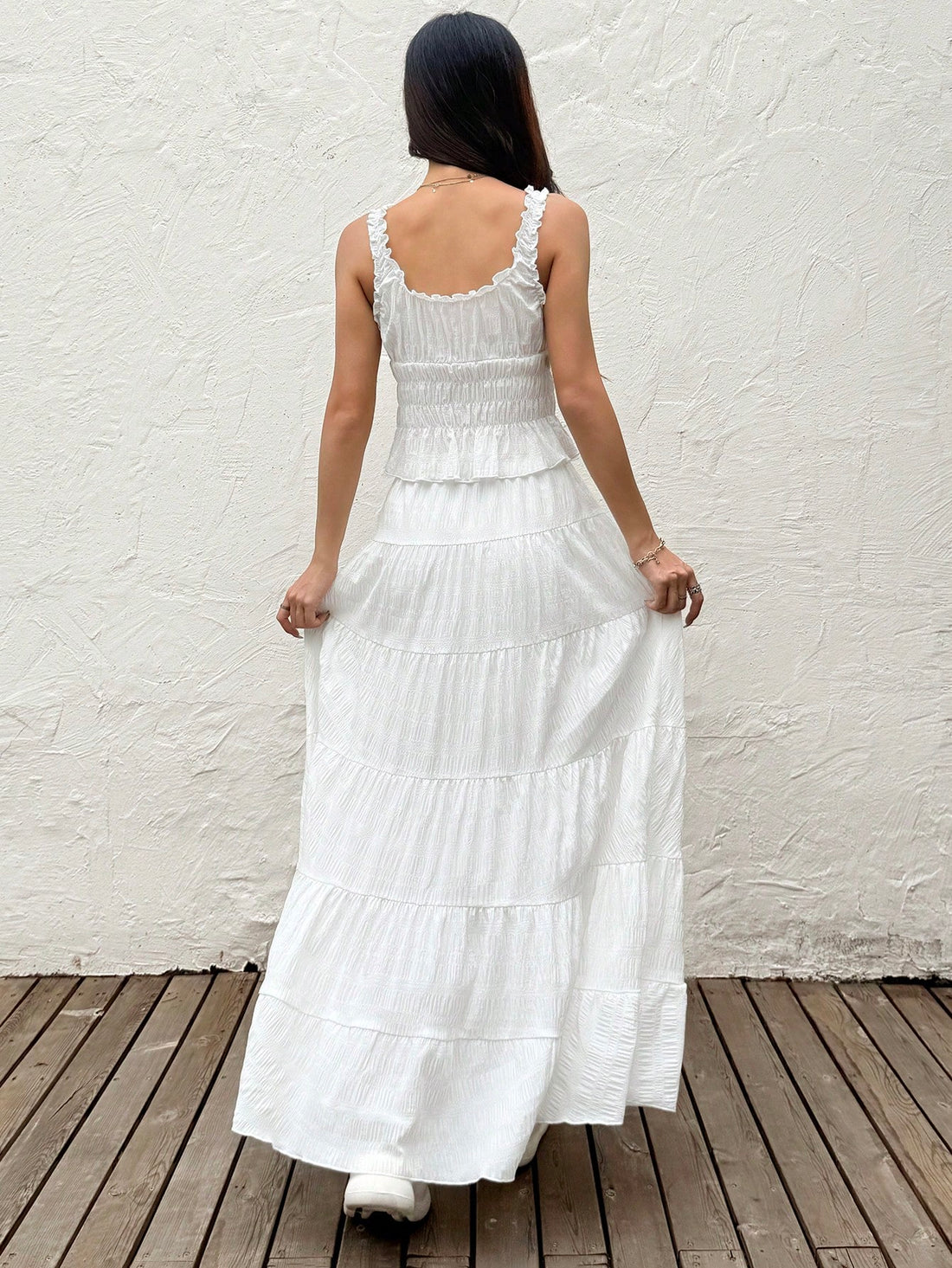 Elevate your everyday style with this effortlessly chic white two-piece outfit! Designed for the modern woman who loves versatility, this set pairs a crisp, tailored top with perfectly coordinated bottoms for a polished look that works from morning coffee runs to casual lunch dates. The clean white palette keeps things fresh and timeless, while the two-piece design lets you mix and match with your existing wardrobe. Whether you're dressing up with accessories or keeping it laid-back, this outfit is your new