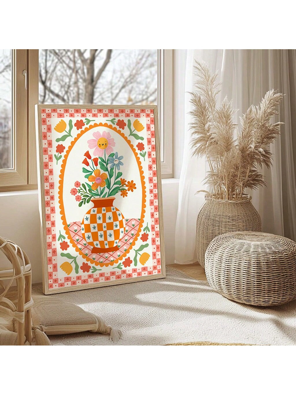 Add a splash of charm with this quirky hand-drawn floral vase art print. Its neutral tones and playful lines blend modern boho vibes with Scandinavian simplicity, bringing a fresh, whimsical touch to any room. Perfect for brightening your walls while keeping things stylishly understated.