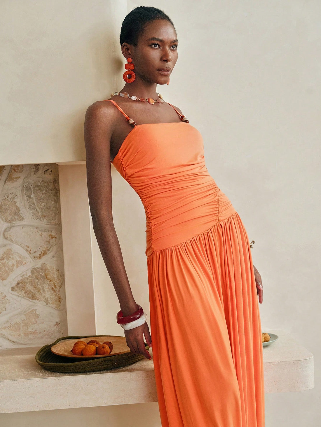 Turn heads this summer with our playful and stylish spaghetti strap knit dress. Featuring a ruched bodycon fit and charming balloon sleeves, it’s perfect for casual outings or vacation vibes. Lightweight and comfy, this dress lets you stay cool while looking effortlessly chic. Embrace sunny days with a fun, flirty look that moves with you!