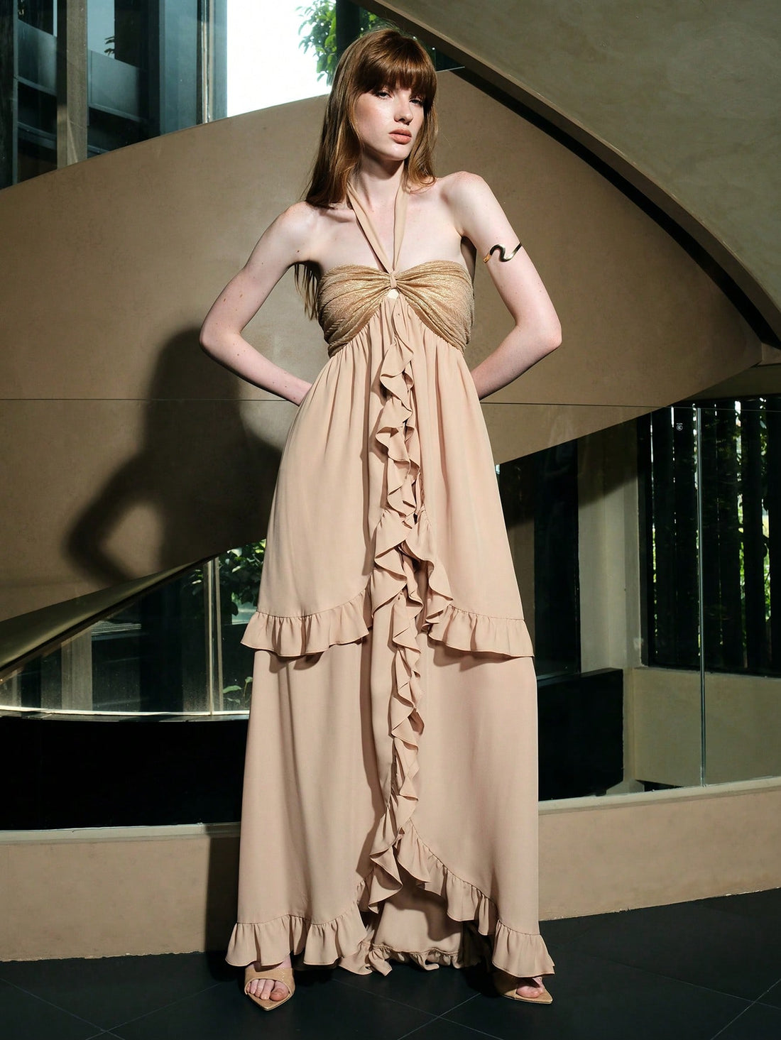 Step into summer with this playful asymmetric ruffle hem cami dress designed to turn heads. Its flirty ruffles and unique hemline add a fun twist to your warm-weather wardrobe, keeping you cool and stylish all day long. Perfect for beach days, brunches, or sunset strolls, this dress brings effortless charm to every occasion.