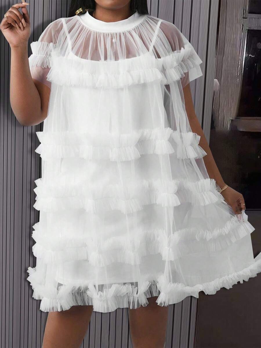 Step out in style with this playful multi-layer ruffle puff dress, designed to turn heads at casual dates and birthday celebrations. Its delicate layers add whimsical volume, while the elegant silhouette ensures you’re ready to shine at weddings and special occasions. Effortlessly chic and full of charm, this dress brings fun and sophistication together for your most memorable moments.