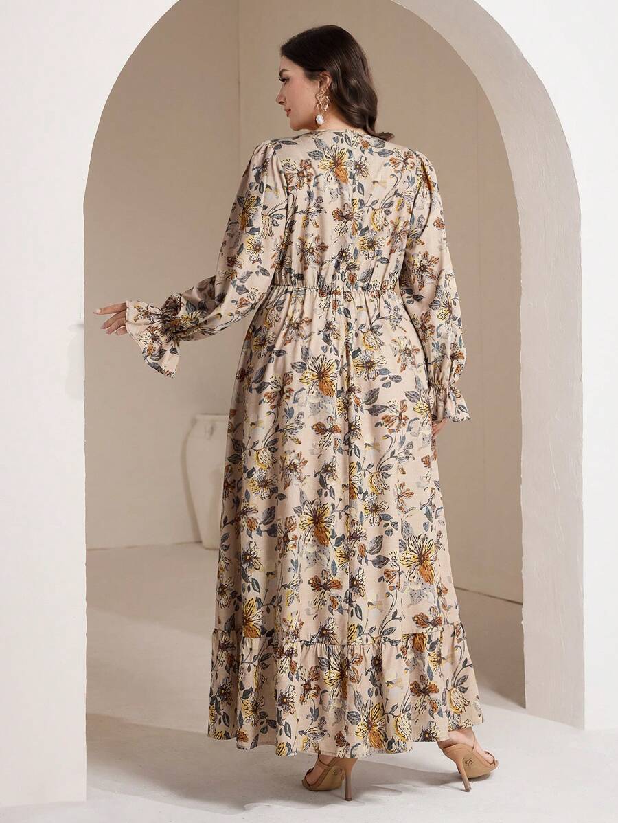 Bloom into confidence with this stunning plus-size floral dress that's ready for whatever your day throws at you! Featuring a gorgeous botanical print that celebrates your curves, this versatile piece transitions seamlessly from brunch with friends to evening celebrations. The flattering silhouette and comfortable fit mean you'll feel fabulous from sunrise to sunset. Whether you're dressing up for a special event or keeping it casual, this dress is your new go-to for looking effortlessly chic. Embrace your 