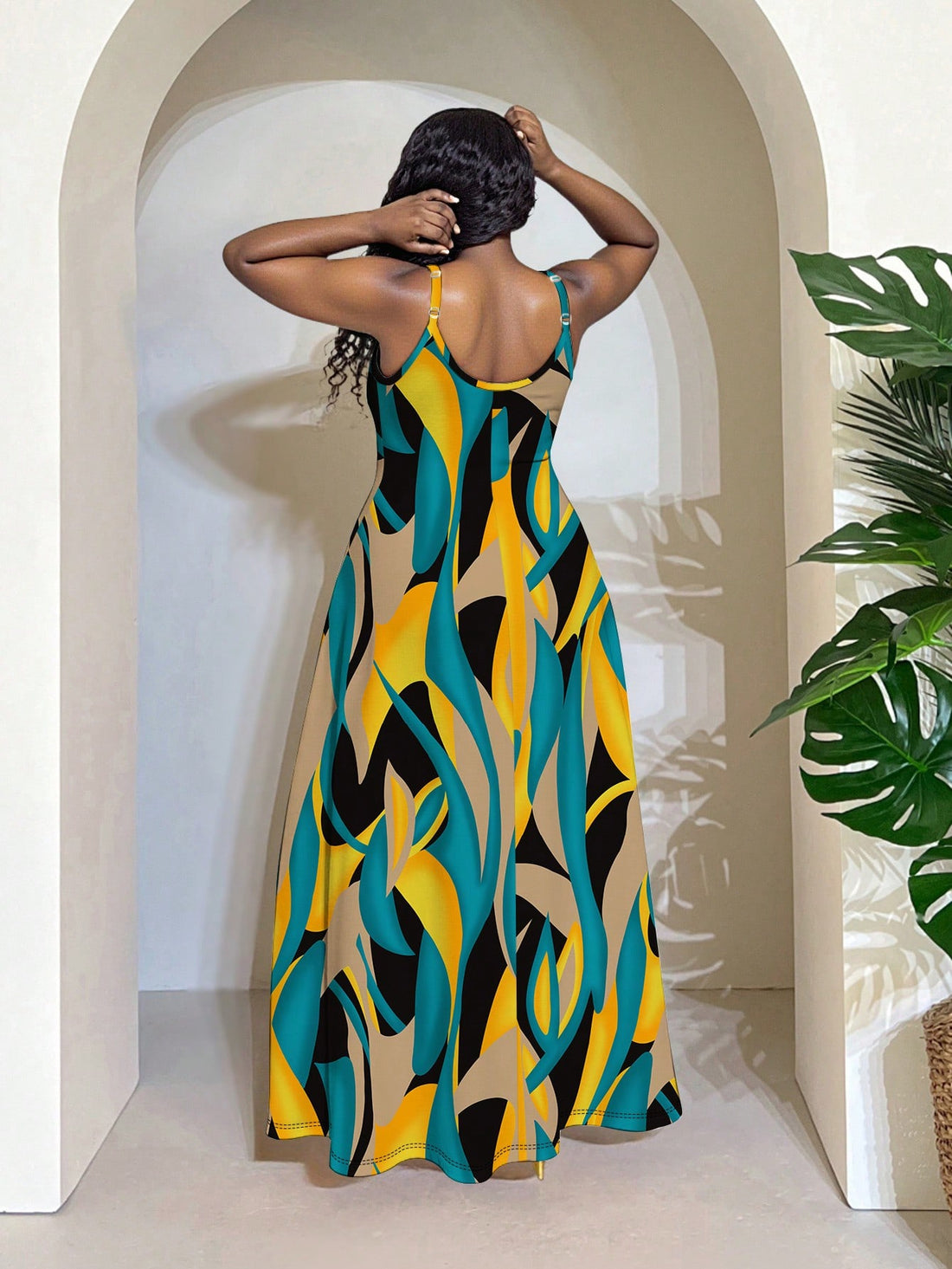 Turn heads this summer with our Plus Size Tropical Color Block Print Dress, a vibrant splash of sunshine perfect for any occasion. Its playful mix of bold tropical hues and flattering color blocks brings effortless style and confidence to your day, whether you're beach-bound or brunch-ready. Designed to celebrate curves with comfort and flair, this dress is your go-to for a fun, fresh look that radiates warm-weather vibes. Embrace the season in style and let your outfit do the talking!