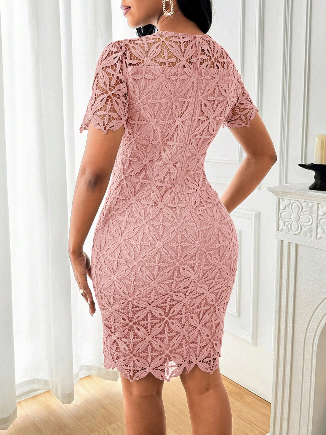 "Valentine's Day parties or daily commutes, this Elegant Mint Green Lace Dress is the perfect outfit. Stand out in this beautiful dress while feeling comfortable and stylish. Effortlessly elegant, this dress is a must-have for any occasion. (Who knew a daily commute could be this chic?)"