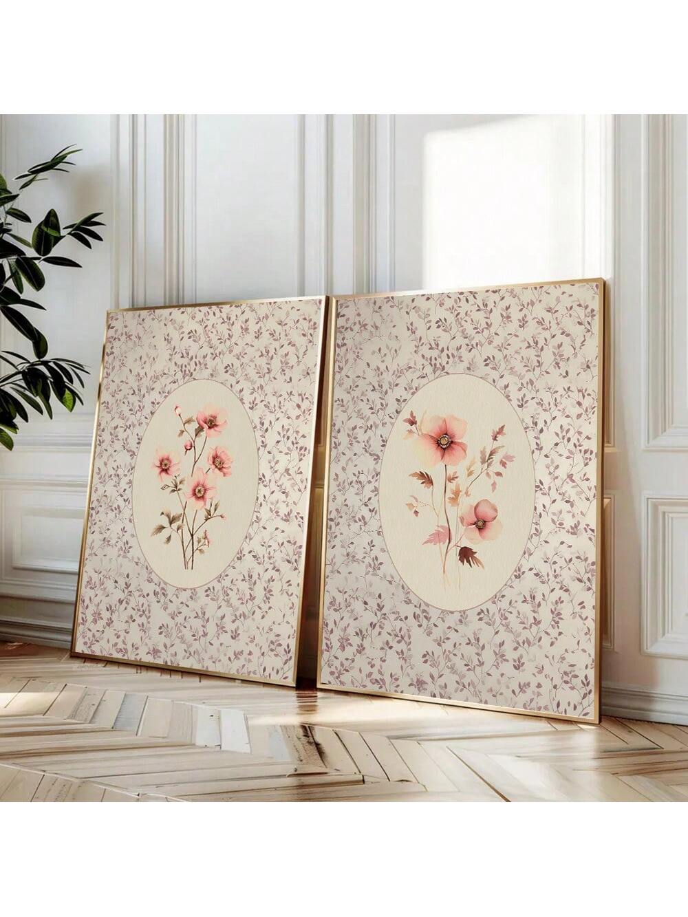 Bring a playful touch of nature indoors with this Boho Botanical Vintage Wall Art Set. Featuring two unframed floral canvas prints, these charming pieces blend vintage vibes with modern style, perfect for brightening up any room. Their delicate botanical designs add a fresh, artistic flair without overpowering your space. Easy to hang and ready to inspire, these prints make your walls bloom with personality and cheer.