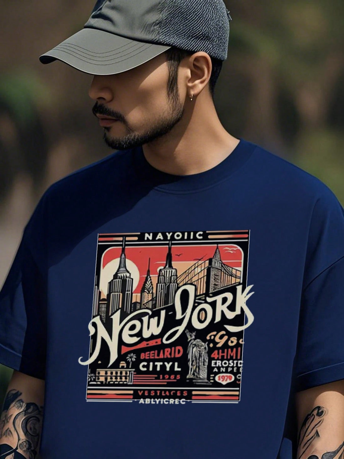 Transport yourself to the bustling streets of the Big Apple with our Vintage New York Cityscape Cotton Tee. Featuring a retro summer style, this tee provides the ultimate comfort for all your adventures. Embrace the city life in style and comfort with this quirky addition to your wardrobe.