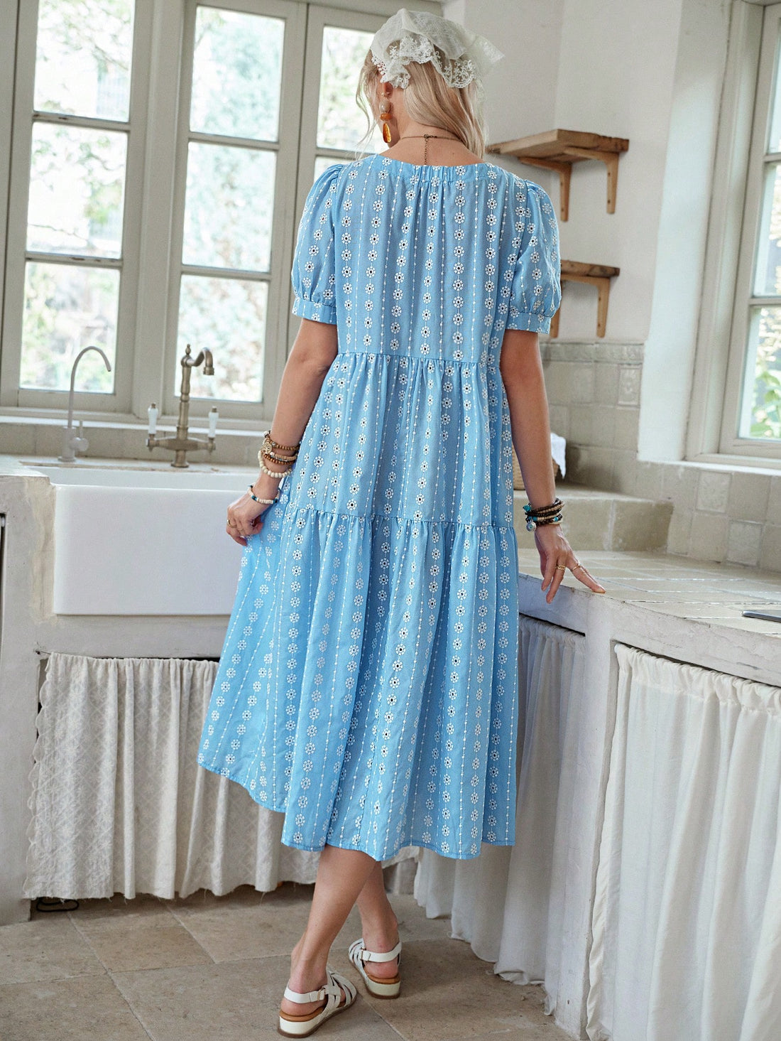 Step into effortless charm with this Women's Embroidered Smock Dress. Its playful short sleeves and breezy silhouette make it your go-to for casual days or holiday adventures. Delicate embroidery adds a touch of whimsy, while the relaxed fit keeps you comfy and cool wherever you roam. Perfect for sunny strolls or laid-back gatherings, this dress brings fun and flair to your wardrobe.
