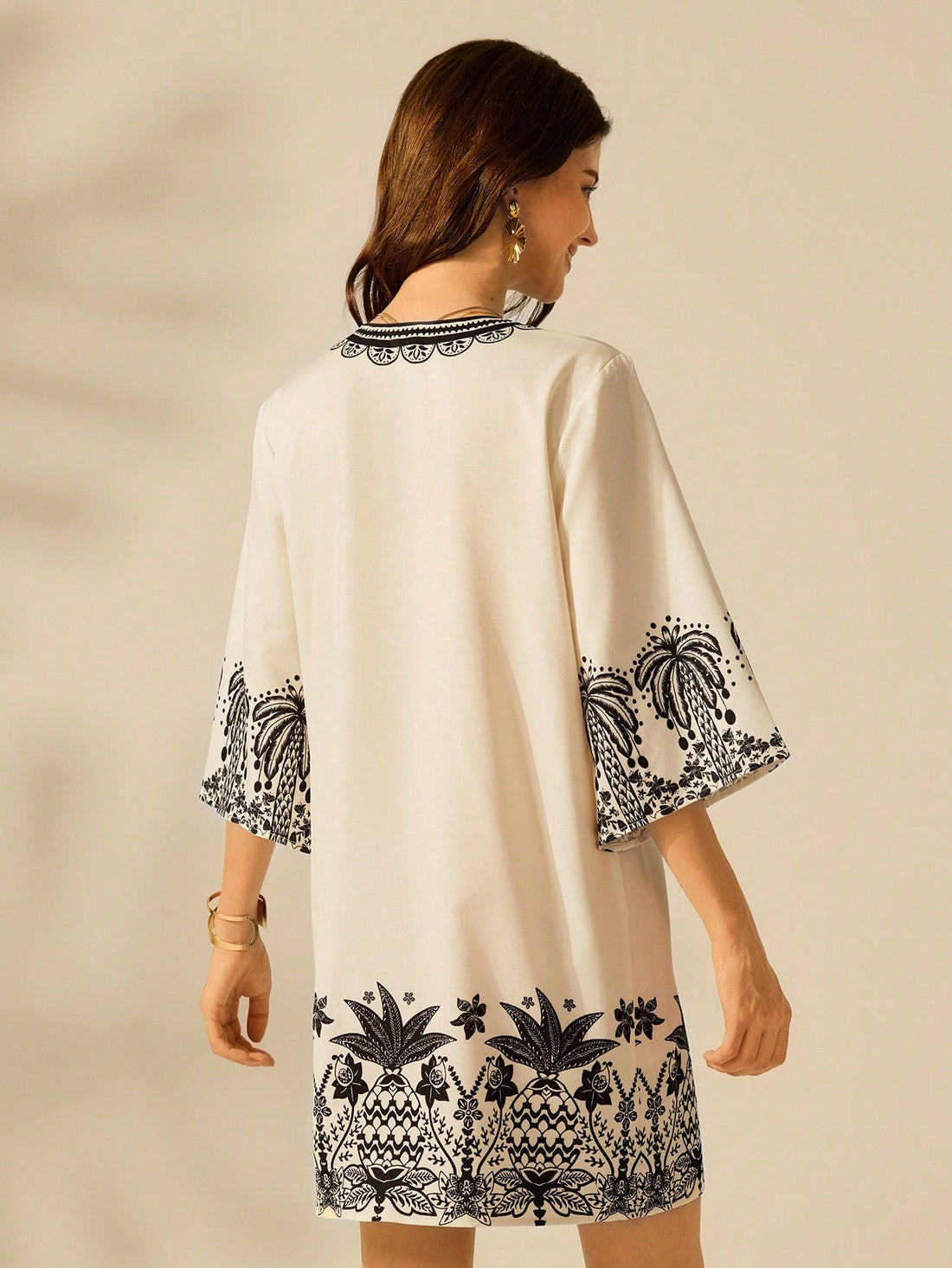 Embrace carefree beach vibes with our Boho Chic Tropical Coconut Tree Playsuit! This playful sleeveless V-neck outfit features charming palm tree patterns that scream vacation-ready. Perfect for seaside strolls, beachside brunches, or sunset cocktails. The lightweight fabric keeps you cool while the flattering silhouette ensures you look fabulous in all your vacation photos. Slip it on and let the good times roll!