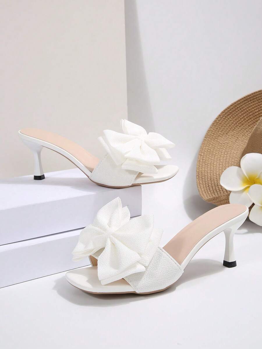 Chic Bowknot High Heel Sandals for Elegant Summer & Fall Style