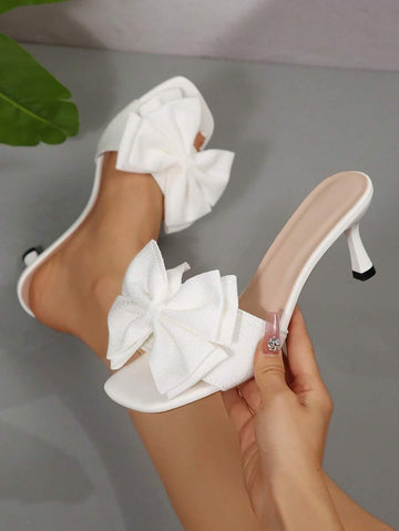 Chic Bowknot High Heel Sandals for Elegant Summer & Fall Style
