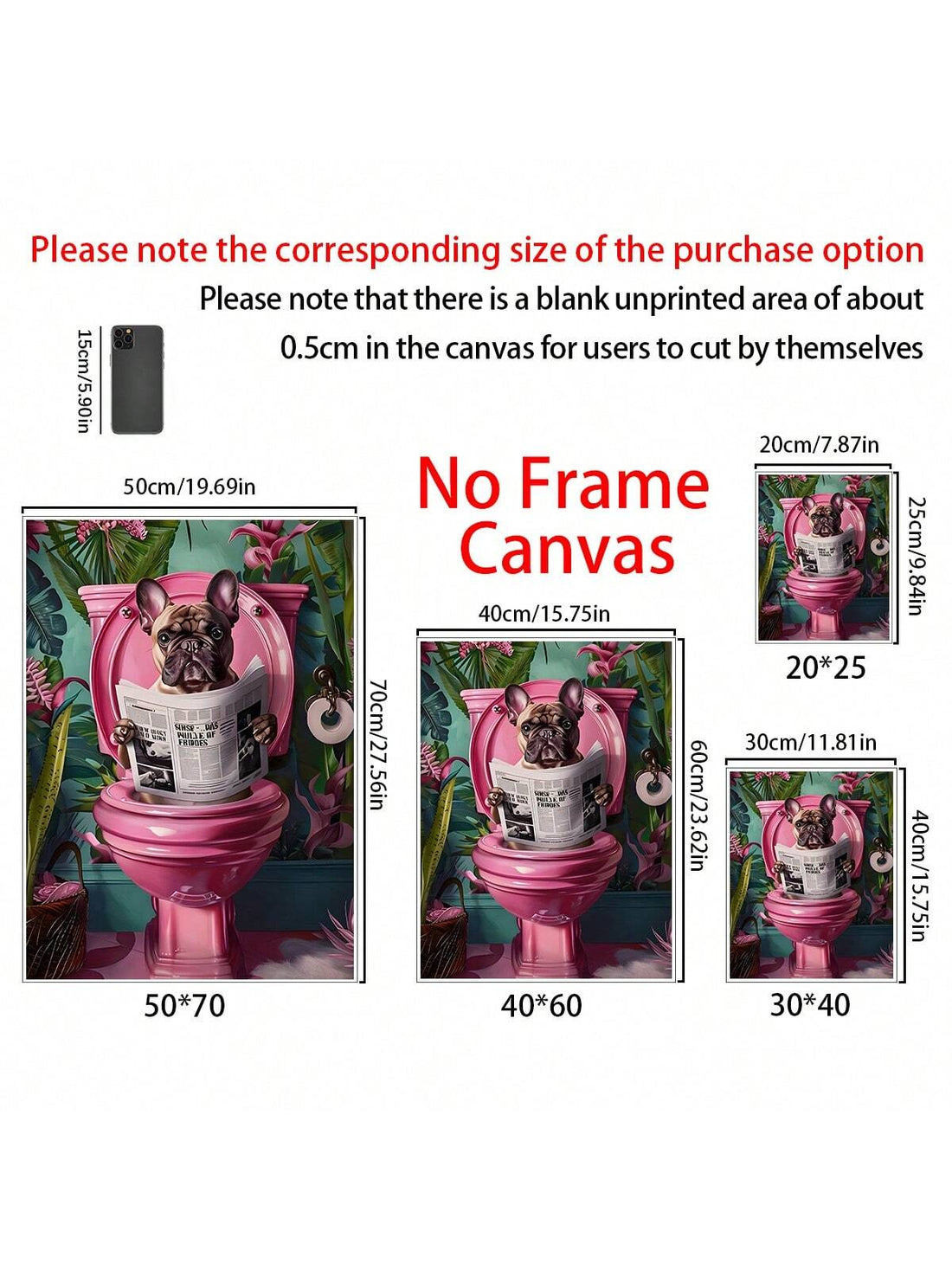Add a playful touch to your bathroom or office with this whimsical French Bulldog canvas art print. Featuring a charming pup engrossed in reading while on the toilet, this fun piece brings lighthearted humor and personality to any space. Crafted on high-quality canvas, it’s a delightful way to brighten up your walls and spark smiles from all who see it.