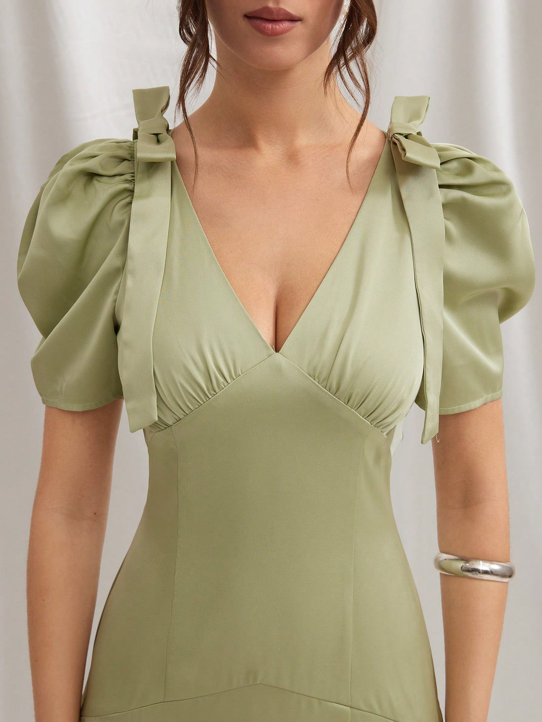 Step into effortless charm with this Elegant V-Neck Maxi Dress! Its playful shoulder tie detail and flirty short sleeves add a dash of fun to your look, while the flattering V-neckline keeps it classy. Perfect for twirling through sunny days or stealing the spotlight at your next soirée!