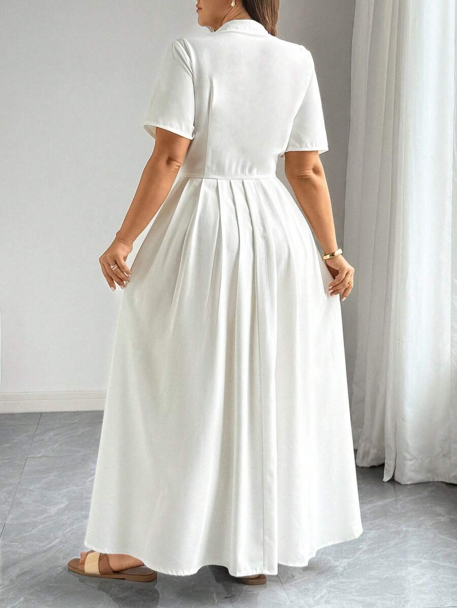 Step into effortless charm with this Elegant French Style Mid-Length Shirt Dress. Breezy and chic, it’s your go-to for sunny days at work or casual weekend strolls. With a flattering mid-length cut and timeless shirt collar, this dress blends sophistication with comfort—making every moment feel a little more magnifique!