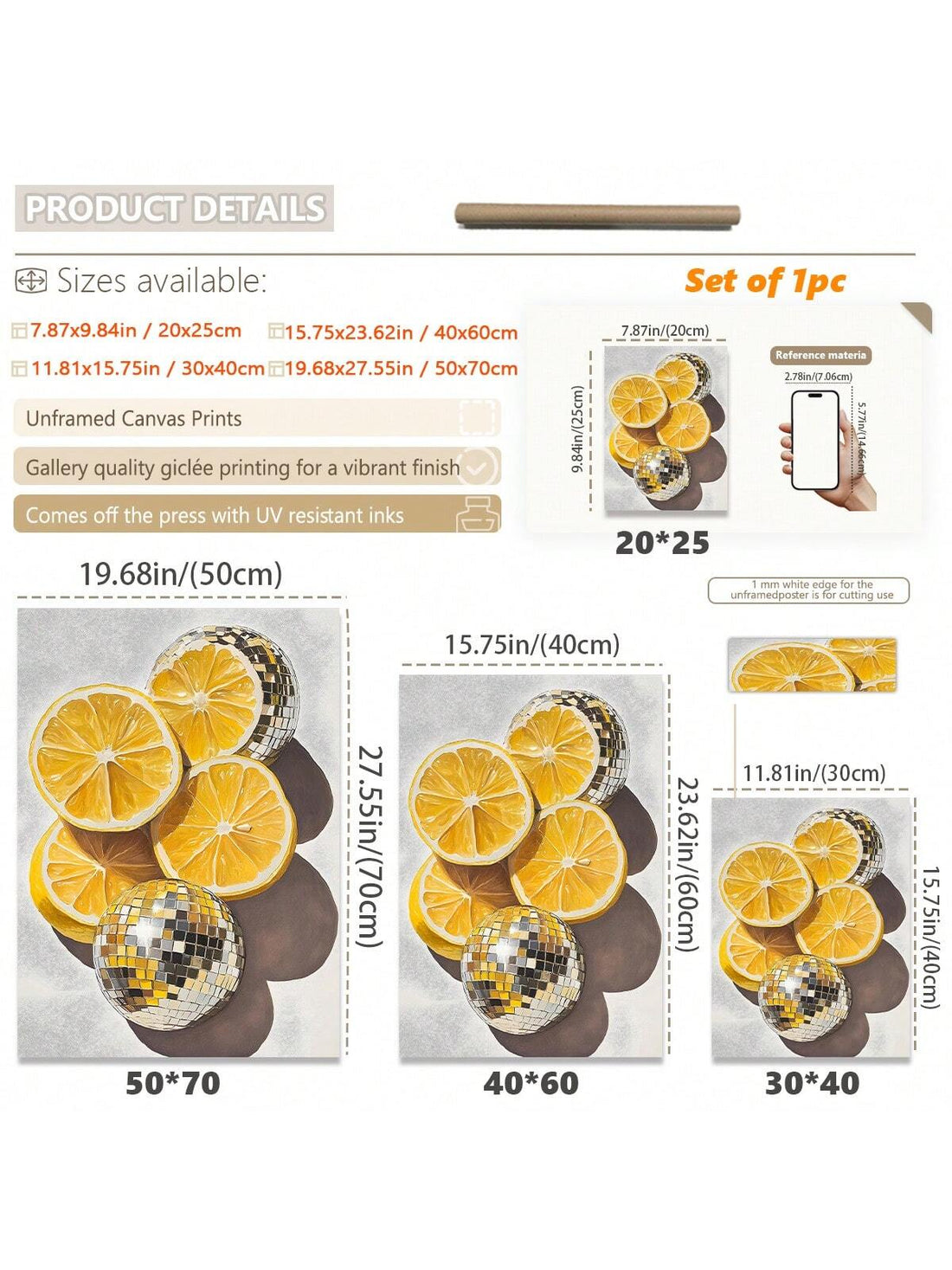 Add a burst of fun and flair to your space with the Maximalism Lemon Disco Ball Canvas Art. This sparkling, eclectic wall décor combines vibrant lemon hues with dazzling disco ball vibes, perfect for brightening any room with playful energy. Its bold design makes a lively statement, turning your walls into a celebration of color and creativity.