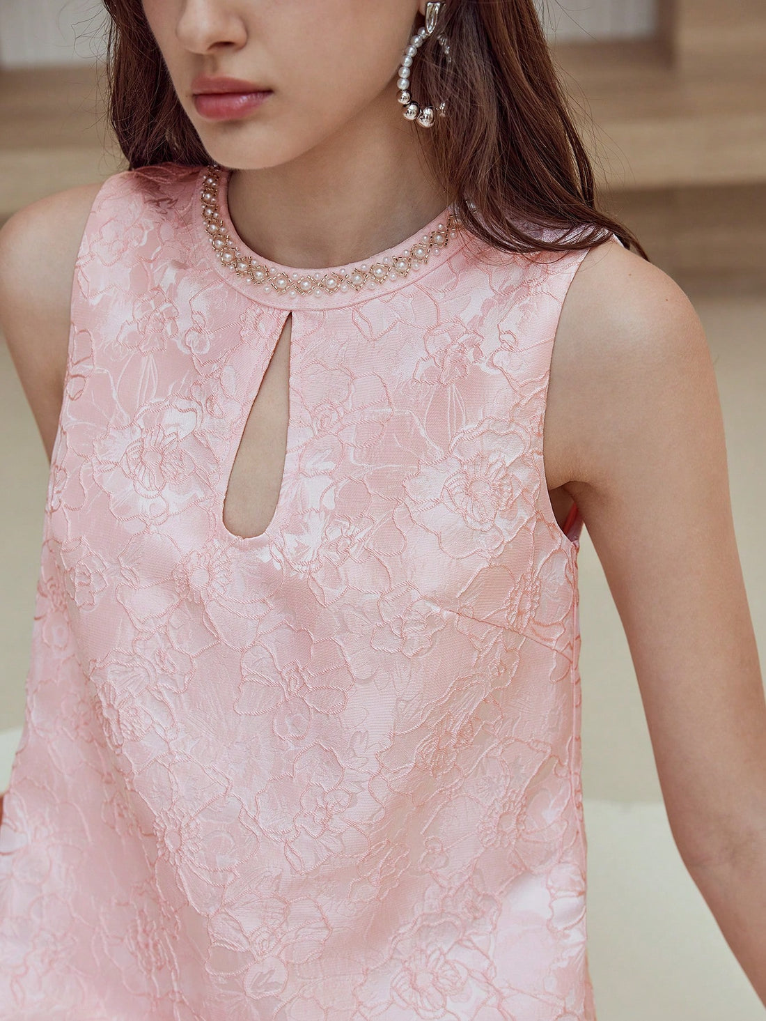 Step out in style with the Jacquard Ruffle Hem Dress, designed to add a playful twist to your wardrobe. Its intricate jacquard fabric pairs perfectly with a flirty ruffle hem, creating a look that’s both elegant and fun. Whether you're headed to brunch or a night out, this dress brings effortless charm and a touch of whimsy to any occasion.