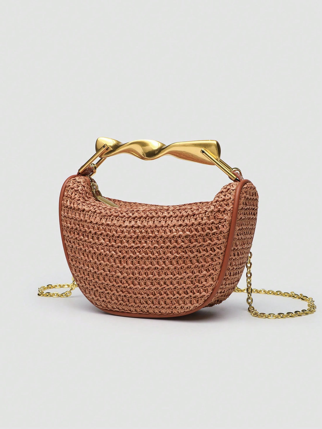 Add a splash of sunshine to your summer style with this chic woven mini crossbody bag! Featuring a sleek metal handle, it’s the perfect companion for beach days and sunny adventures. Lightweight and easy to carry, this playful accessory keeps your essentials close while adding a touch of effortless charm to any outfit. Ready, set, summer!