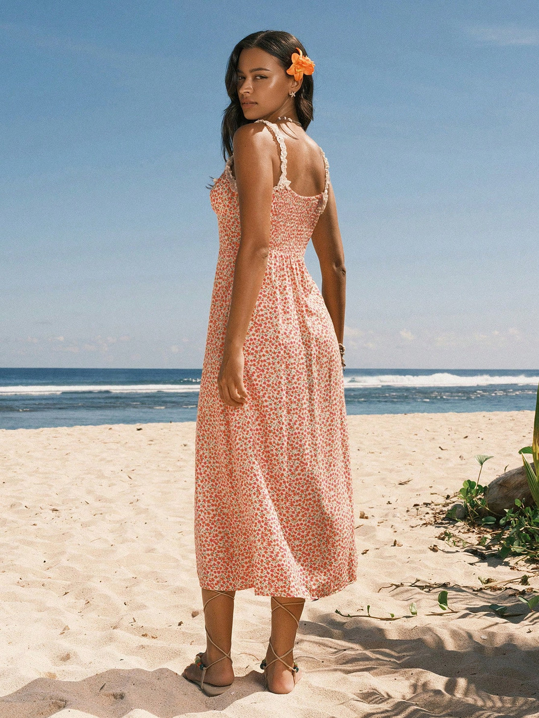 Step into sunshine and smiles with this Charming Ditsy Floral A-Line Suspender Dress! Its playful floral print and flattering waist cincher create a fun, feminine silhouette perfect for holidays and outdoor adventures. Lightweight and breezy, it keeps you comfortable while turning heads wherever you go. Embrace carefree days in style!