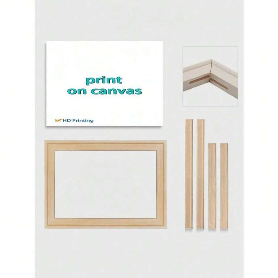 Framed pink feminist poster with wood frame and hanging hardware