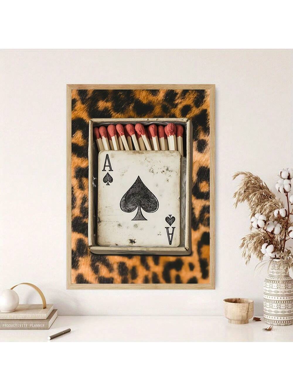 Add a touch of wild elegance to your space with our Vintage Leopard Print Matchbox Art Poster! Perfect for jazzing up kitchen walls or adding personality to dorm rooms, this eye-catching piece brings retro vibes with a fierce twist. Makes a purr-fectly unique gift for anyone who loves to walk on the wild side of home decor!