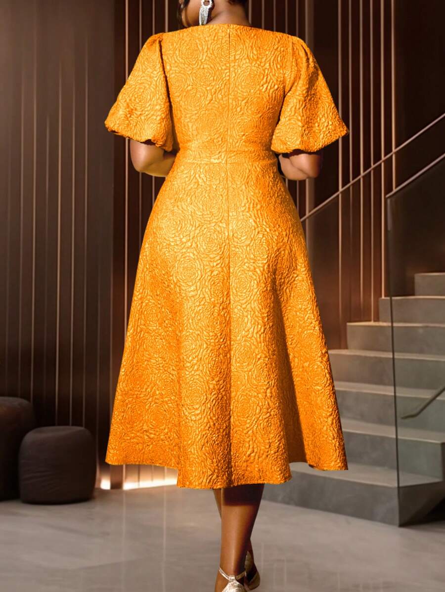 Step into the spotlight with this Elegant Rose Jacquard White Dress! Featuring charming puff sleeves and a delicate rose pattern, it’s perfect for weddings, graduations, or any party where you want to shine. The luxurious jacquard fabric adds texture and grace, making every twirl feel like a celebration. Ready to turn heads and steal the show? This dress is your new best friend for memorable moments!