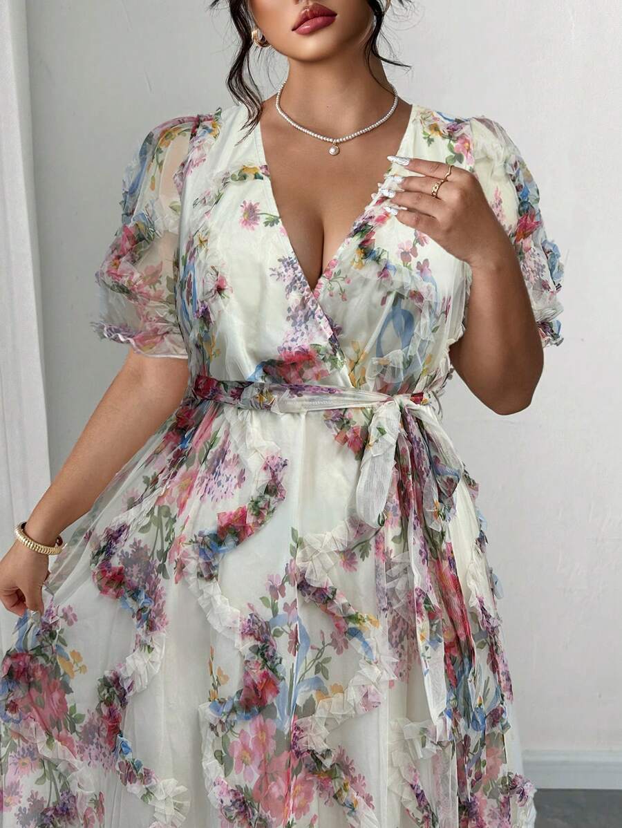 Step into spring and summer with this Elegant V-Neck Jacquard Puff Sleeve Dress! Its playful puff sleeves and flattering tie waist create a fun, feminine silhouette, while the textured jacquard fabric adds a touch of sophistication. Perfect for sunny days and breezy evenings, this dress effortlessly blends comfort and style for your warm-weather wardrobe.