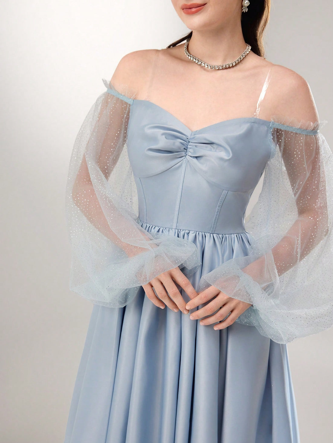 Make a statement at your next special occasion in this stunning one-shoulder ball gown! Featuring an elegant silhouette with a chic mesh panel detail, this dress combines sophistication with modern flair. The flowing fabric drapes beautifully, while the solid color keeps the focus on the dress's gorgeous design. Perfect for summer events, proms, galas, or any moment worth celebrating in style. Slip into confidence and turn heads wherever you go!