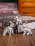 Decorative elephant accent set for desk and shelf styling