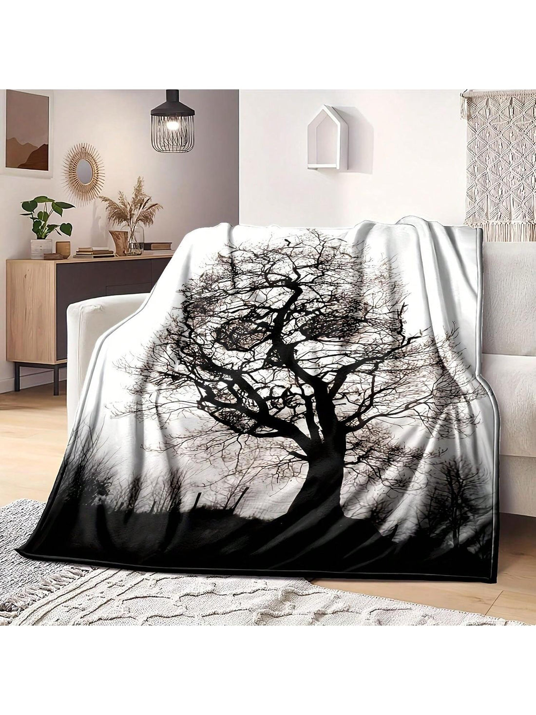 Wrap yourself in spooky comfort with the Cozy Gothic Skull Tree Flannel Blanket. Featuring a hauntingly stylish skull tree design, this soft flannel blanket is perfect for adding a touch of Halloween spirit to your home or keeping warm on your travels. Lightweight yet cozy, it’s your go-to companion for chilly nights and eerie vibes alike.