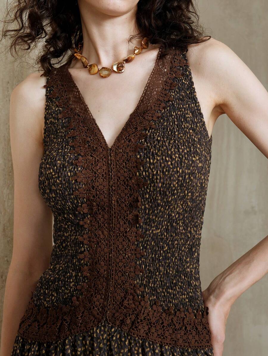 Step out in style with this Chic Lace Splicing V-Neck Sleeveless Summer Dress! Lightweight and breezy, it’s your go-to for sunny vacations or effortless commuting. The delicate lace details add a flirty touch, while the V-neck keeps things cool and flattering. Perfect for those warm days when you want to look fabulous without trying too hard.