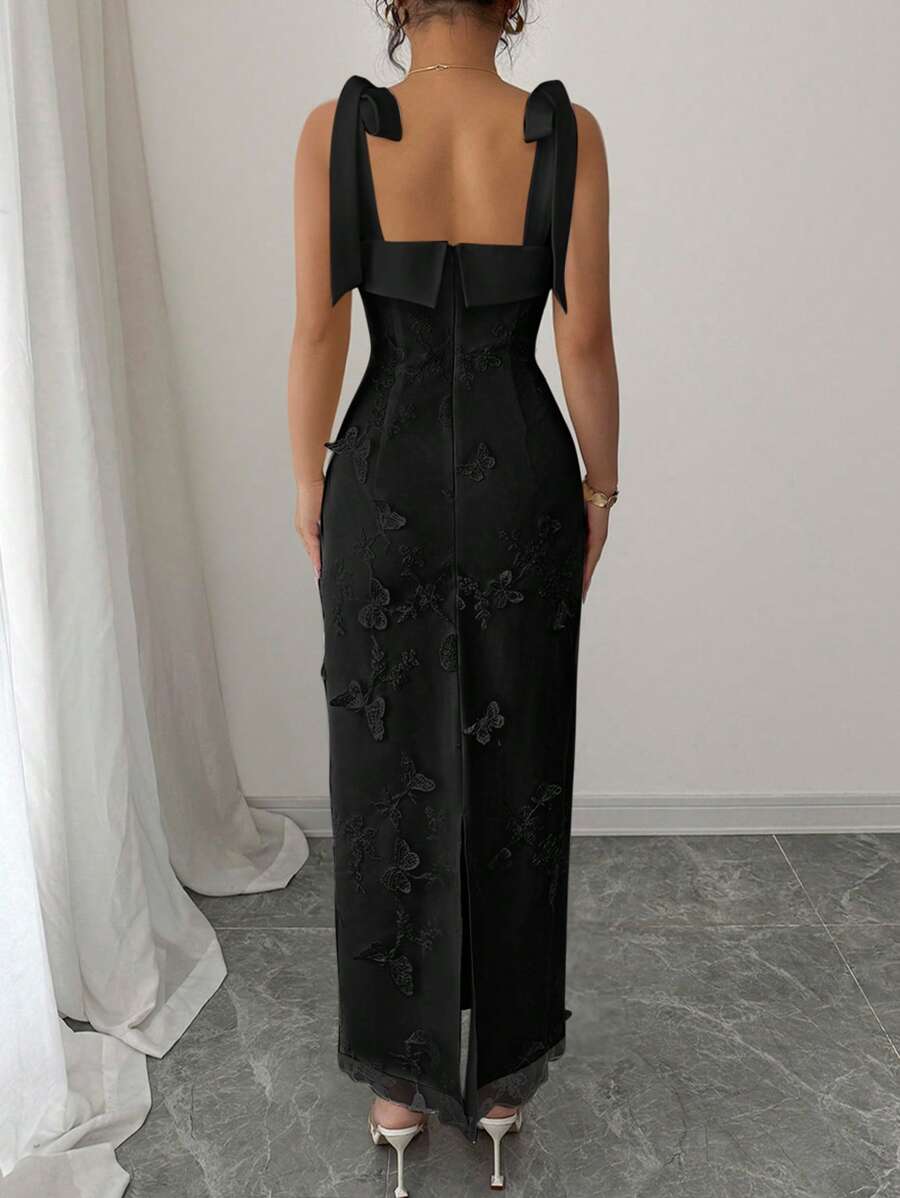 Fluttering into your wardrobe like a breath of fresh air, this lace bodycon dress is your ticket to effortless elegance. The delicate butterfly texture adds whimsical charm while the spaghetti straps keep things light and breezy—perfect for those warm spring and summer days when you want to feel both polished and carefree. The fitted silhouette hugs you in all the right ways, making it ideal for everything from garden parties to sunset dinners. Slip it on and let your confidence do the talking.