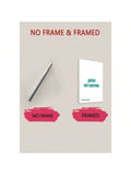 No Frame and Framed canvas presentation options