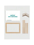 HD printed canvas with natural wooden frame construction