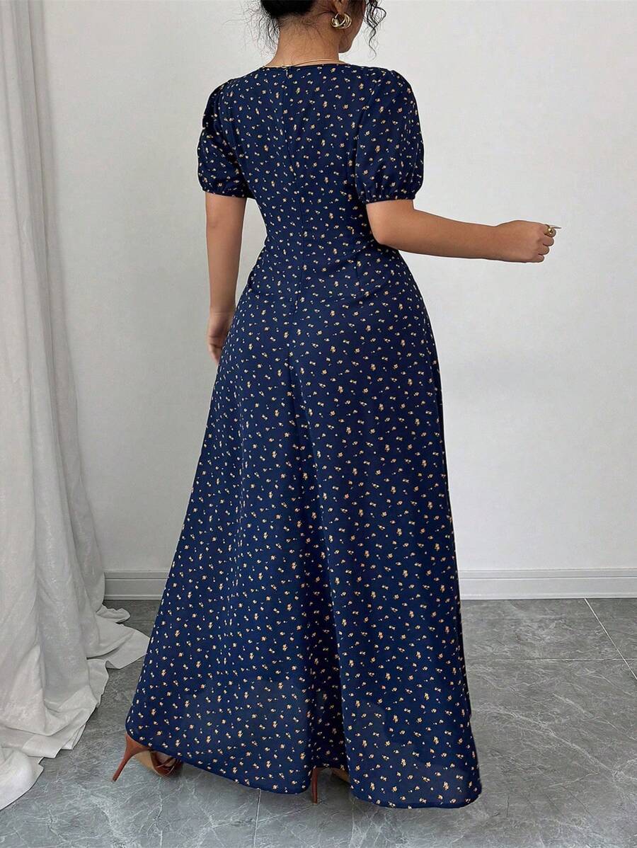 Twirl into any occasion in this stunning floral maxi dress designed for curves and confidence! The romantic puff sleeves add a touch of whimsy, while the flowing silhouette flatters and moves beautifully with you. Perfect for garden parties, brunches, or any moment that calls for effortless elegance. The vibrant floral print brings joy to your wardrobe, and the maxi length offers graceful coverage that feels both sophisticated and fun. Slip it on and let your style bloom!