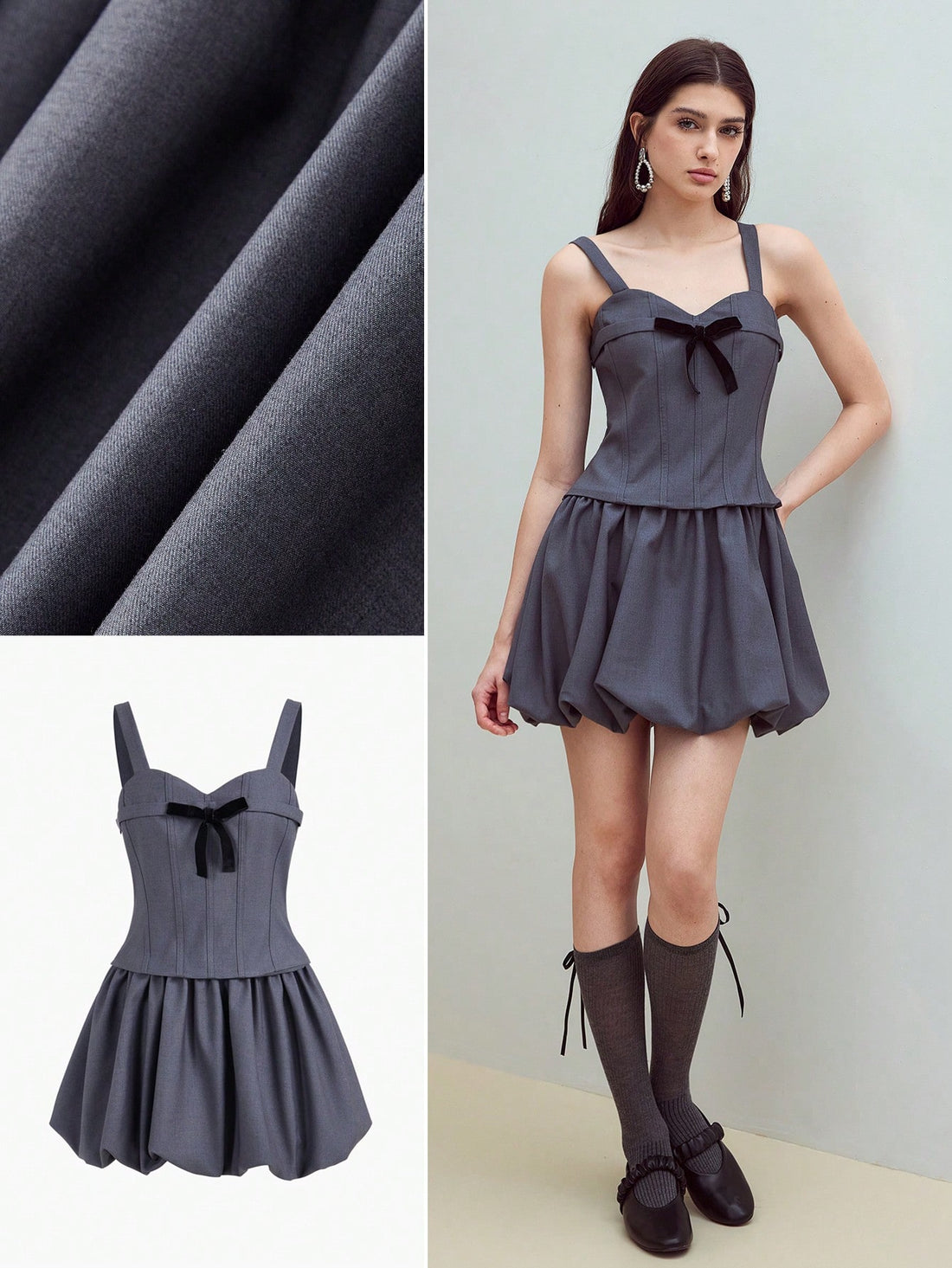Turn heads effortlessly with this Elegant Date Night Spaghetti Strap Bow Short Dress. Its delicate straps and charming bow detail add a flirty touch, perfect for dancing the night away or sharing laughs over dinner. Lightweight and playful, this dress brings out your confident, fun-loving side with every step.