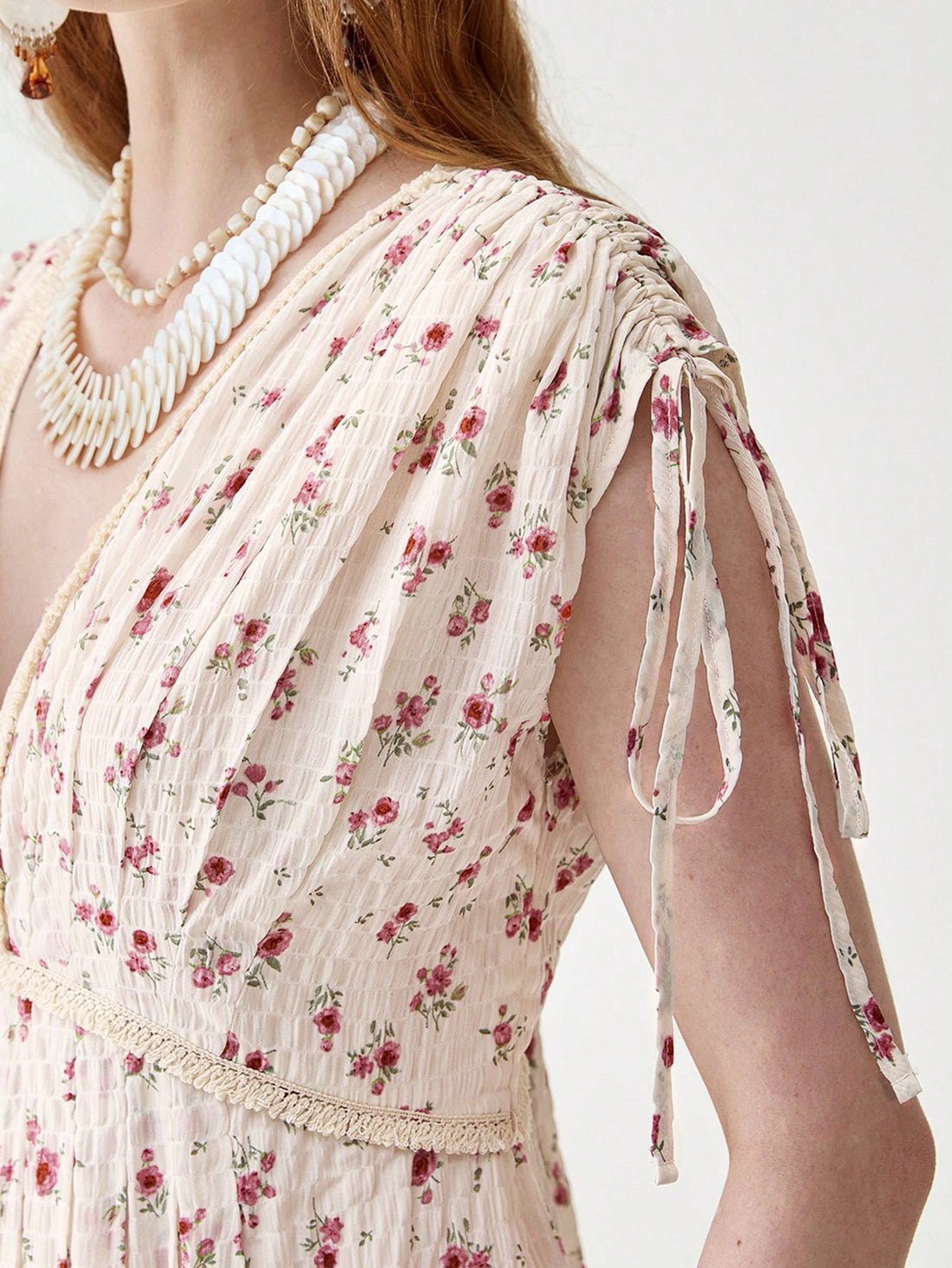 Float through spring and summer in this playful V-neck boho dress! The pleated design adds a flirty bounce to your step, while the drawstring lets you customize your fit for all-day comfort. Perfect for beach days, festival adventures, or simply turning heads on a casual stroll. This long dress brings effortless elegance to your warm-weather wardrobe!