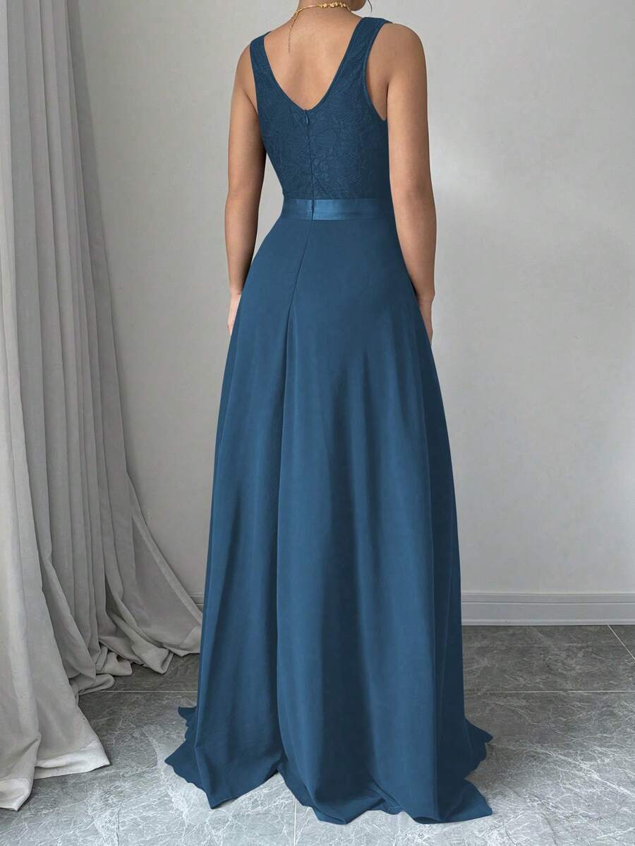 Slip into effortless elegance with this stunning sleeveless maxi dress that's ready to turn heads at any occasion. The flattering V-neckline and graceful A-line silhouette create a romantic, timeless look that works beautifully for parties, weddings, or special events. Crafted for comfort and style, this dress drapes beautifully and moves with you throughout the night. Whether you're dancing under the stars or making a grand entrance, this versatile piece is your go-to for looking absolutely fabulous withou