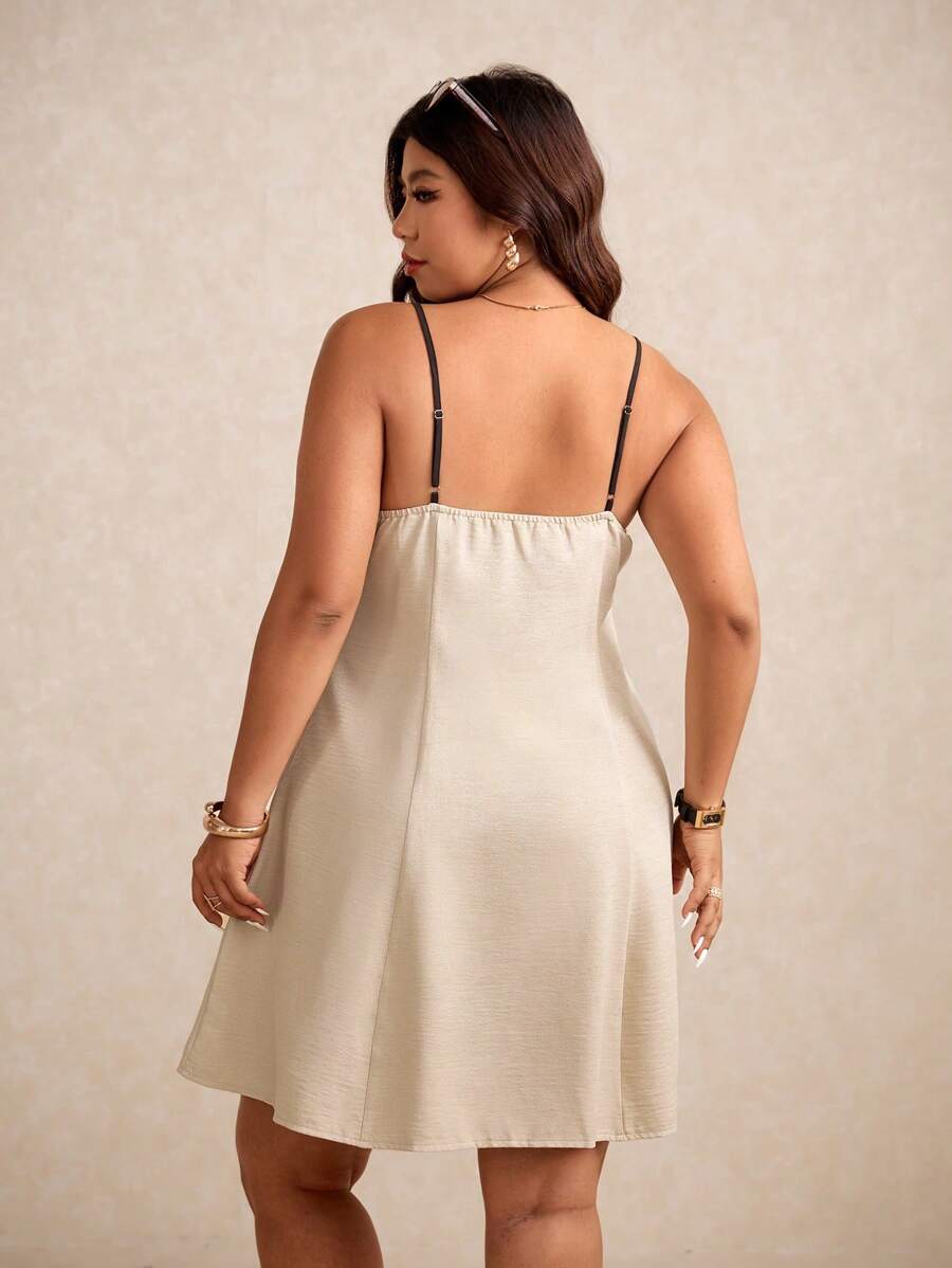 Turn heads with this Elegant Plus Size Contrast Color Spaghetti Strap Dress designed for fashion lovers who dare to stand out. Its sleek spaghetti straps and bold color contrast combine to create a flirty, fun look that celebrates your curves. Perfect for sunny days or lively evenings, this dress brings effortless charm and confidence to your wardrobe. Dance, twirl, and shine in a piece made to highlight your playful spirit and stylish edge.