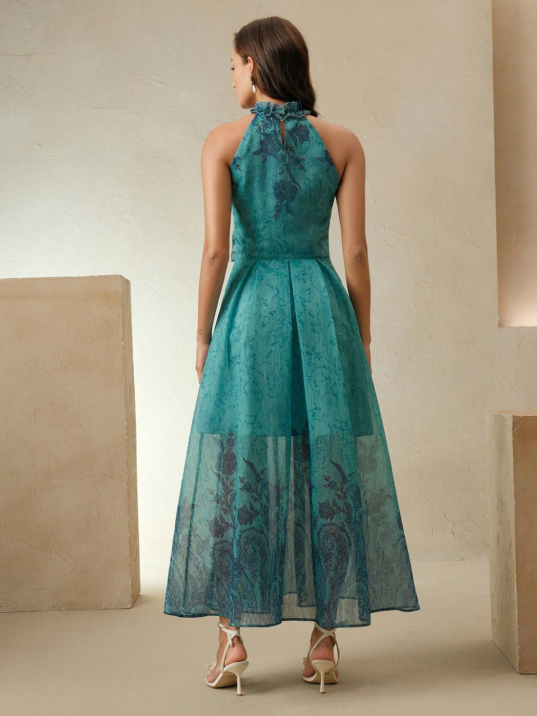 Step into sunshine with this playful summer dress featuring delicate spaghetti straps and a flirty ruffle detail. Its A-line silhouette flatters every figure, while the unique placement print adds a fun, unexpected twist. Perfect for warm days and breezy evenings, this dress brings effortless charm to your wardrobe.