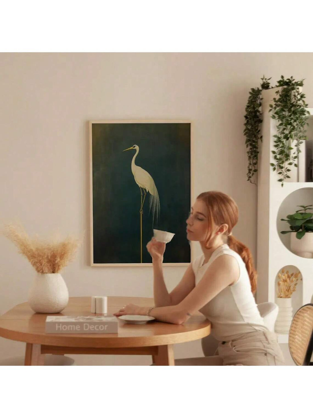 Add a splash of timeless charm to your space with this Vintage Japanese Crane Wall Art. Featuring an elegant crane in classic Japanese style, this bird print brings a playful yet sophisticated vibe perfect for maximalist decor lovers. Its graceful design invites nature’s beauty indoors, making your walls come alive with character and whimsy. Ideal for those who adore bold, artistic statements that celebrate tradition with a fun twist.