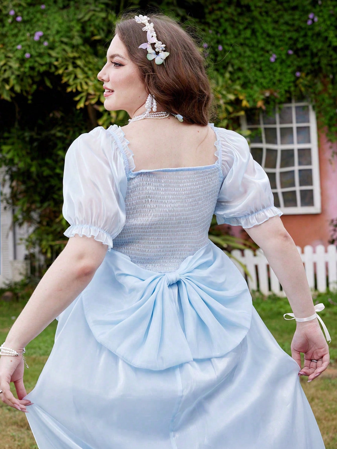 Step into summer with this Elegant Plus Size French Style Puff Princess Dress! Featuring charming puff sleeves and a flattering princess silhouette, this solid color dress combines classic French elegance with playful flair. Perfect for sunny days and special occasions, it offers comfort and style that make you feel effortlessly cute and confident. Embrace your unique beauty with a dress designed to celebrate every curve in a fun, fashionable way.