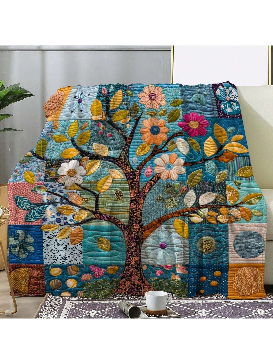 Wrap yourself in warmth and charm with this cozy all-season flannel throw blanket featuring a delightful vintage floral tree design. Perfect for snuggling at home, adding a touch of whimsy on your travels, or gifting to someone special. Soft, lightweight, and irresistibly comfy, it’s your new go-to for comfort and style wherever you go!