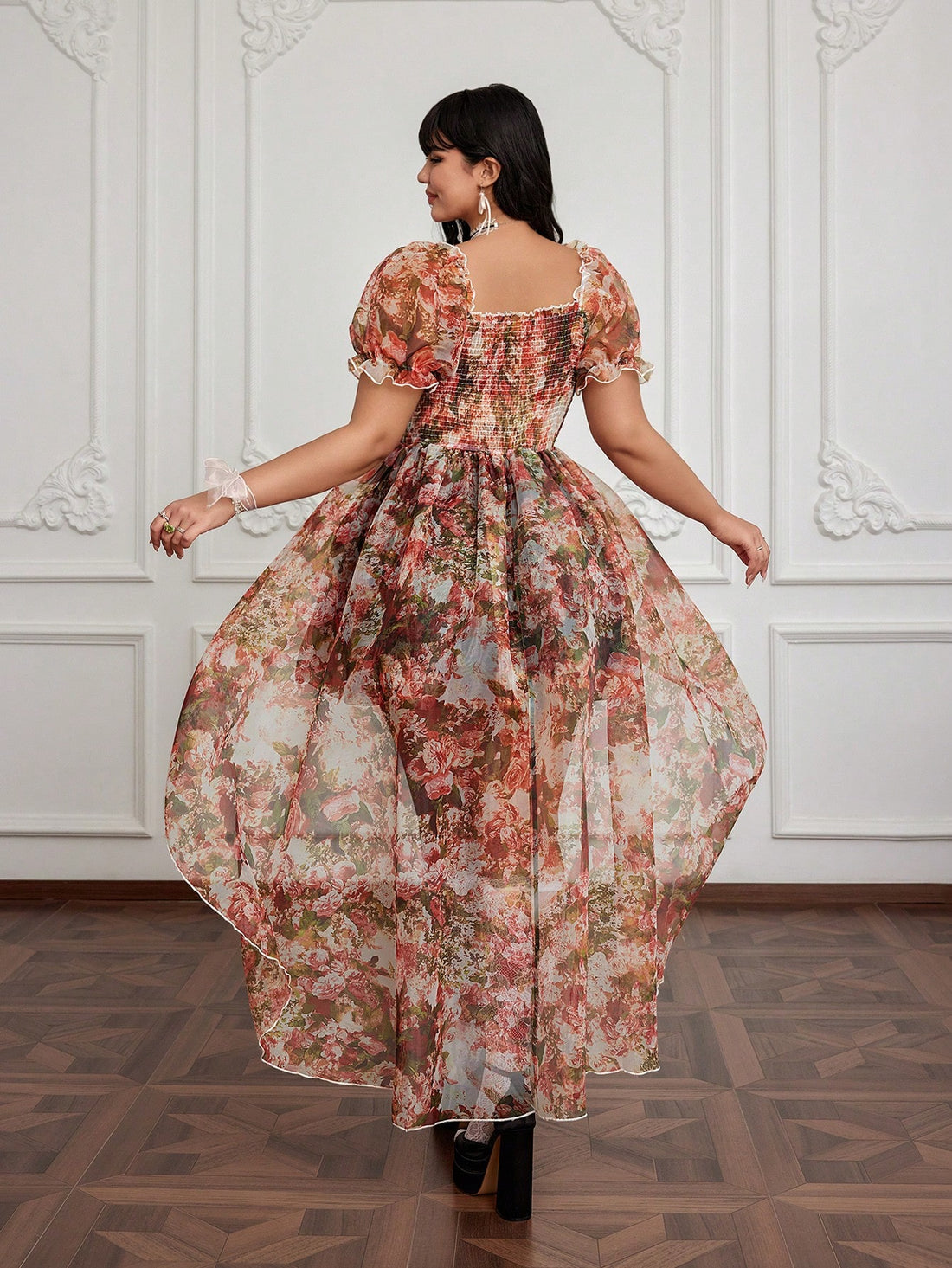 Celebrate in style with this Elegant Romantic Birthday Dress, featuring charming floral puff sleeves and a flirty peplum tail. Designed to make you feel special, it’s perfect for parties and memorable occasions where you want to shine with a playful, feminine touch.