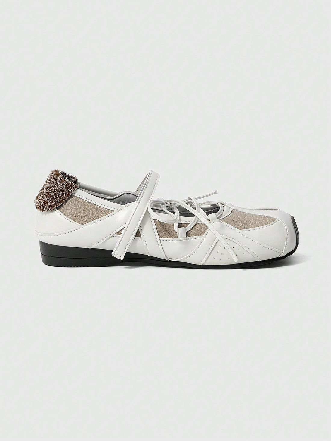 Elevate your everyday footwear with these versatile white ballet flats, engineered for both style and comfort. Featuring a refined lace-up design paired with a convenient slip-on construction, these flats deliver the best of both worlds—secure fit with effortless wearability. The subtle platform sole provides gentle arch support and added height without compromising the classic silhouette. Crafted for the modern woman who refuses to sacrifice comfort for sophistication, these flats transition seamlessly fro