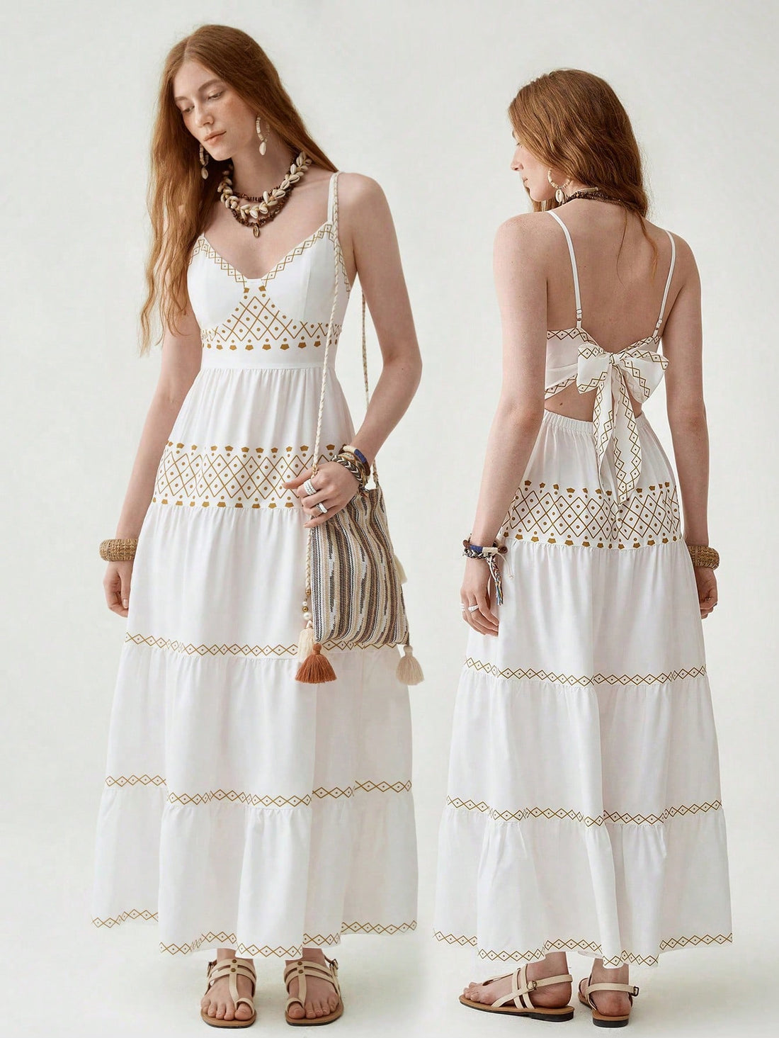 Embrace your free spirit in this whimsical Bohemian multi-layered dress! A patchwork of floral patterns dances across the fabric, creating a one-of-a-kind look that's sure to turn heads. Perfect for festival season, summer adventures, or whenever you want to add a splash of boho-chic fun to your wardrobe. Who said making a fashion statement couldn't be comfortable too?