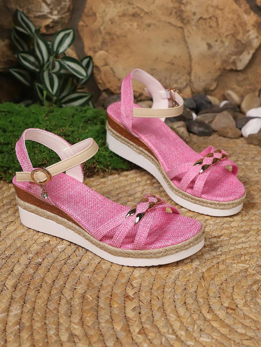 Step into summer fun with these trendy women's platform sandals! Featuring a stylish buckle design and a thick sole, they add height and flair to any casual outfit. The ankle strap ensures a secure fit while keeping your look effortlessly chic. Perfect for sunny days and playful adventures, these sandals combine comfort and style for your warm-weather wardrobe.